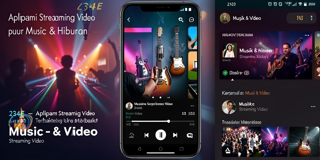 Tampilan antarmuka utama aplikasi Streaming Video 234E yang menarik.