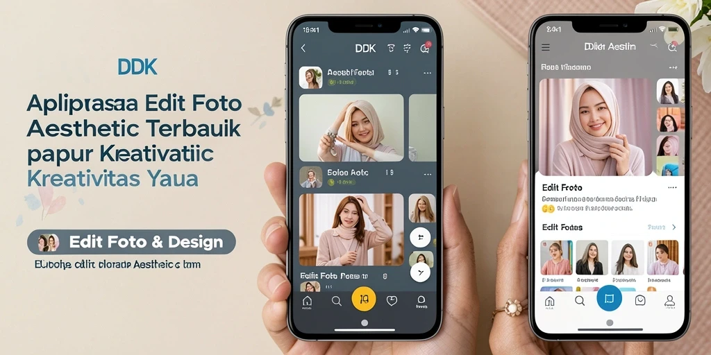 Antarmuka intuitif DKK untuk Edit Foto Aesthetic yang memukau.