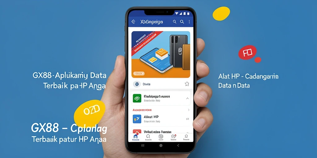 Tampilan antarmuka GX88 yang sederhana dan fungsional.