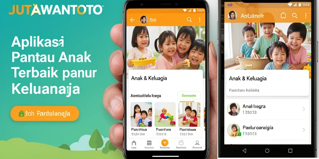 Antarmuka aplikasi JUTAWANTOTO untuk Pantau Anak.
