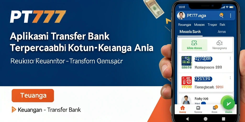 Antarmuka PT777 yang sederhana dan fungsional untuk Transfer Bank.